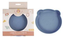 DORON & CHARLIE - sopptallrik - barnmåltid - 056721 - blå - silikon - sugkopp - kompatibel med mikrovågsugn - tvättmaskin - lätt att rengöra - babytallrik - från 6 månader