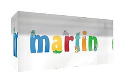 Little helper herinnering deco acryl transparant gepolijst als diamantstijl illustratief bont met de naam de jeune jongens Martin 5 x 15 x 2 cm klein