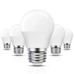 STANBOW Lampada LED E27, Lampadina 400 Lumen 3000 Kelvin Bianco Caldo, 5W Incandescente Sostituisce 40W Incandescente, Lampadine G45, Confezione da 5