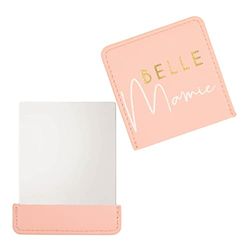 DRAEGER PARIS 1886 - Miroir de Poche Super Mamie et Étui Rose - Miroir Carré Maquillage 9x7 cm - Portable et Résistant - Idée Cadeau Anniversaire, Noël, Fête des Grands-Mères - Style Élegant Tendance