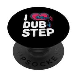 I Love Dubstep Heartbeat Sound Wave Art PopSockets PopGrip Adesivo