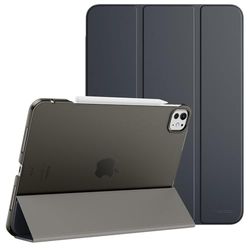 MoKo for iPad Pro 13 Inch Case M4 2024 (7th Gen), Ultra Slim Stand Case with Hard PC Translucent Back Shell Cover for iPad Pro 2024 Model (A2925/ A2926/A3007), Support Apple Pencil Pro, Space Gray
