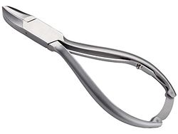 Alpen Pinza professionale per unghie, in acciaio AISI 420, antiruggine, opaca, apertura a molla, pinza inserita, 14 cm