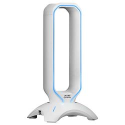 Mars Gaming Soporte DE Auriculares con HUB USB 2x2.0 ILUMINACION RGB Flow Color White