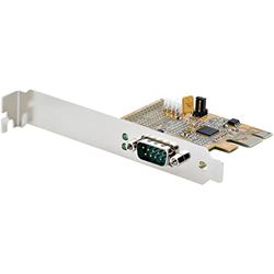 StarTech.com PCI Express seriekort, PCIe till RS232 (DB9) seriellt gränssnittskort, PC-seriekort, 16C1050 UART, standard- och lågprofilfästen, COM-kvarhållning, Windows/Linux (11050-PC-SERIAL-KORT)