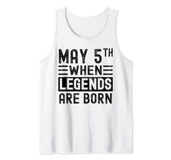 Regalo de cumpleaños 5 de mayo 5 de mayo Camiseta sin Mangas