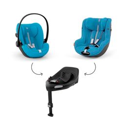 CYBEX Cloud G i-Size y CYBEX Sirona G i-Size incluido CYBEX Base ISOFIX, Base G, Beach Blue Plus