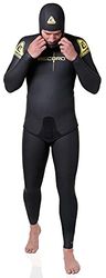 Cressi Vintage Record Limited Edition Man 3 Pieces Wetsuit, Muta 3 Pezzi (Giacca/Cappuccio/Pantalone) in Neoprene 5mm per apnea e Pesca Uomo, Nero, XL