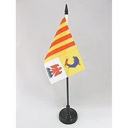 BANDERA de MESA de PROVENZA-ALPES-COSTA AZUL 15x10cm - BANDERINA de DESPACHO DE PROVENCE-ALPES-CÔTE D'AZUR - FRANCIA 10 x 15 cm - AZ FLAG