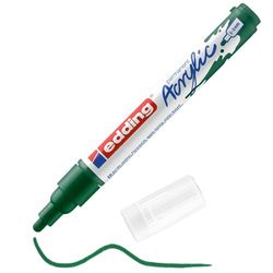 edding 5100 Marcatore Acrilico Medio, Verde, 1 Marcatore a Vernice Acrilica Waterproof, Punta Tonda 2-3Mm, Pennnarello Acrilico per Disegno Su Tela, Carta, Legno, Marcatore Acrilico per Ciotoli