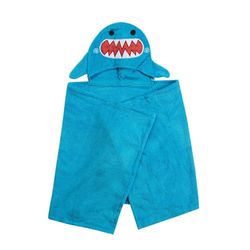 Zoocchini 100 procent bawełniany ręcznik z kapturem dla dzieci, Sherman Rekin