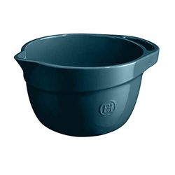 Emile Henry Bol de préparation saladier Cul de poule en céramique avec bec verseur et poignée 4.5 L - Feu doux