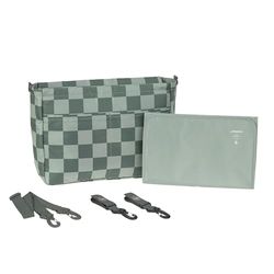 LÄSSIG Organizador para cochecito de bebé Organizador para bolso incl. enganche para cochecito y bandolera/Casual MIX Multi Bag green/olive