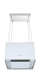 Hotte aspirante Respekta/Ilot de 50 cm/tôle d'acier avec bordure en verre en blanc/fonction air pulsé/ CH11050IW / A+ / 50-69 dB