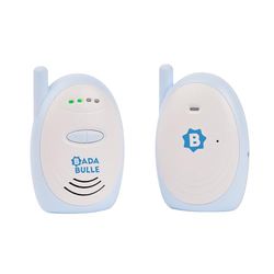 Badabulle audio-babyfoon met een bereik van 300 m - hoorbaar en zichtbaar alarm - werkt op batterijen of op het lichtnet
