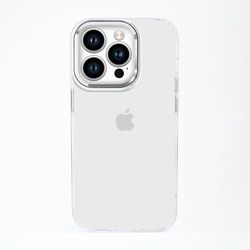 Babaco Ultra Hybrid doorzichtig telefoonhoesje met SILVER Metalen frame voor iPhone 13 PRO