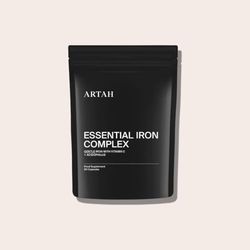 Artah Essential Iron Complex Supplements with Vitamin C and Acidophilus, 60 Capsules, Non-Constipating Formula