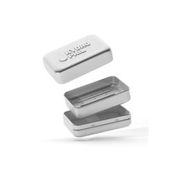 Hydrophil Jabonera de Aluminio, 100% Libre de plástico, con Rejilla de Goteo, Color Plateado, para Viaje, Impermeable, Caja de jabón, jabonera para Viajes, Camping y hogar (1)