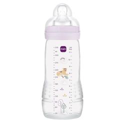 MAM Easy Active Baby Bottle, Easy-to-Grip Ergonomic Bottle, Large Learning Bottle, MAM No. 3 Silicone Teat and Leak-Proof Lid, 4+ Months, Pink, 330 ml