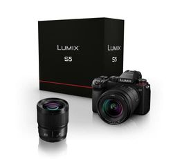 Panasonic Lumix S5K | fullformat hybridkamera + Lumix S 20-60 mm F3.5-5.6 + Lumix S 85 mm F1.8 (24MP, 4K video 4:2:2 10bit, dubbel stabilisering, V-Log, picaliserad) - fransk version