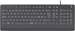 Speedlink Tastiera antibatterica HI-GENIC – Tastiera USB silenziosa cablata, tasti piatti, proprietà antibatteriche, layout scandinavo QWERTY Nordic, nero