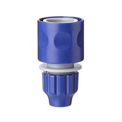 Tatay Conector Rápido Top Line para Mangueras de 9 mm, Conector a Racor Universal, Fácil Instalación, Protección Solar, Azul