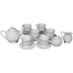 Biscottini Set à café, Porcelaine, 6 tazzine, 6 piattini, 1 lattiera, 1 zuccheriera