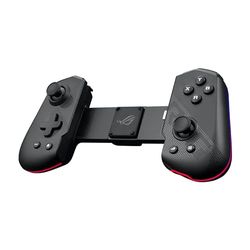 ASUS ROG Tessen Mobile Controller, unique foldable design, programmable aluminum rear paddles, ROG Button, mechanical switches, console-grade joysticks, 18-watt passthrough charging, and RGB lighting