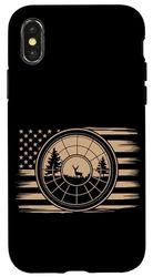 American Flag Deer Hunting Tshirt Whitetail Buck Hunters USA Case for iPhone X/XS
