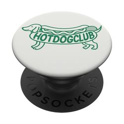 PopSockets - Agarre para teléfono, lindo perro divertido - Hot Dog Club PopSockets PopGrip Adhesivo