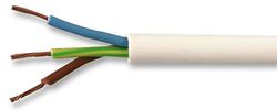 Pro Elec PEL01079 1.00 mm2 3183Y 3-Core mains Cable, 10A, White, 100 m