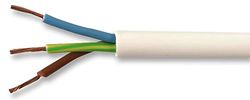 Pro Elec PEL01079 1.00 mm2 3183Y 3-Core mains Cable, 10A, White, 100 m