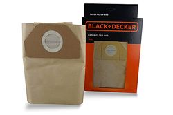 Black+Decker Sacchetti Filtro in Carta 30L per Aspiratori Solidi e Liquidi