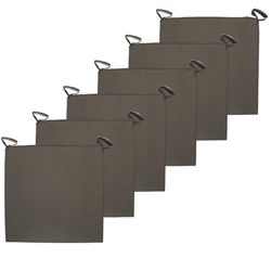 Atout Ciel Set med 6 tvåfärgade vattenavvisande tyg skrapstolsdynor 40 x 40 x 4 cm, antracit/gul