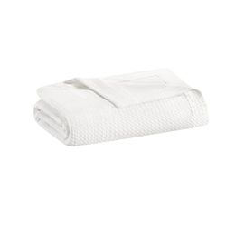 Madison Park Cotton Blanket, White, Full/Queen
