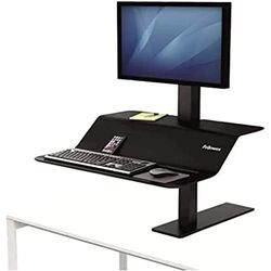 Fellowes 8080101 - Estación de trabajo ergonómica, monitor individual, color negro