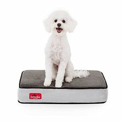 Brindle Cama impermeável de espuma viscoelástica para animais de estimação, capa removível e lavável, cama ortopédica de 4 polegadas para cães e gatos, adapta-se à maioria das caixas
