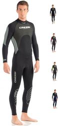 Cressi Morea Wetsuit Full 3 mm, Muta Monopezzo Neoprene Ultrastretch Uomo, Nero/Argento/Argento, S/2