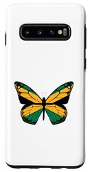 Coque pour Galaxy S10 Papillon vert et orange