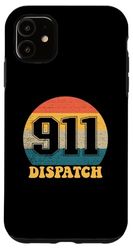 Carcasa para iPhone 11 911 Despacho Retro Sunset Despacho de Emergencia 911