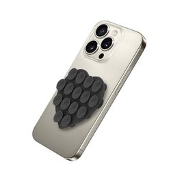 Celly, Ventouse en Forme de Coeur pour téléphone avec ventouses en Silicone, Support Porte-téléphone Polyvalent Couleur Noire 7,5 x 6 cm