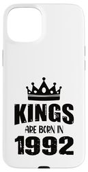 I re sono nati nel 1992 Compleanno 1992 Nato nel 1992 Custodia per iPhone 15 Plus