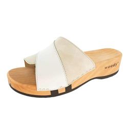 Woody Femme Lucy Sabot, Blanc crème, 42 EU