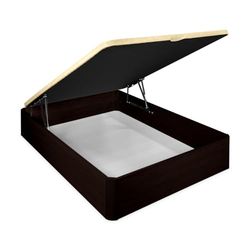 Somnia Descanso - Canapé Abatible Súper Reforzado Gran Capacidad con Tapa Transpirable, Esquinas Redondeadas, 135 x 180, Wengué