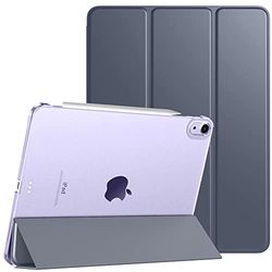 TiMOVO Cover Custodia per iPad Air 11 Pollici (M3/M2-2025/2024), iPad Air 5a/4a Generazione(2022/2020) 10,9 Pollici, Ultra Sottile Leggero Semi-Trasparente Rigido Cover, Grigio Viola