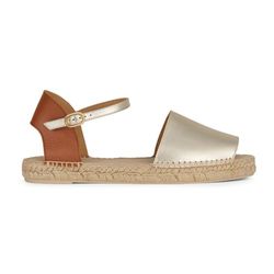 Geox D Lampedusa B, Sandalias Cuña Mujer, Gold Cognac, 37 EU