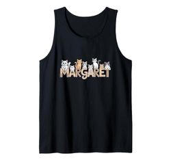 Margaret Cat Trees - Personalized Cute Name Word Art Tank Top