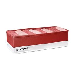 Pantone™ – 8 Bathroom Washcloths 30 x 30 cm + 1 Bathroom Organizer 32 x 161 x 10 cm, Accessory Set with Bath Towels Ideal as Face Makeup Remover Cloth 100% Soft Durable Cotton + Multi-Purpose Storage