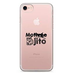 Zokko Mojito iPhone 8 Plus Plus Motivated fodral - iPhone 8 Plus Plus storlek - mjukt genomskinligt bläck svart