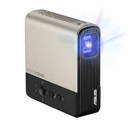 ASUS ZenBeam E2 Mini Proiettore LED, 30000 Ore Di Funzionamento, WVGA (854x480), 300 Lumens, Speaker Integrati, HDMI, Batteria Integrata, 4 Ore Di Riproduzione Video, Wireless, Nero/Oro